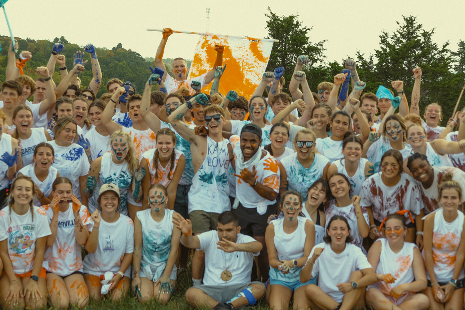Kamp Love students gathered at camp